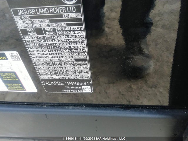 SALKPBE74PA055411 Land Rover Range Rover Se