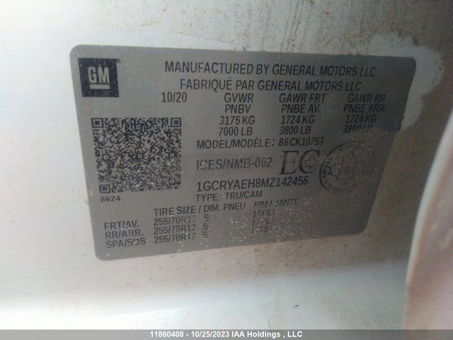 Chevrolet Silverado 1500 Work 2021 1GCRYAEH8MZ142456 Image 9