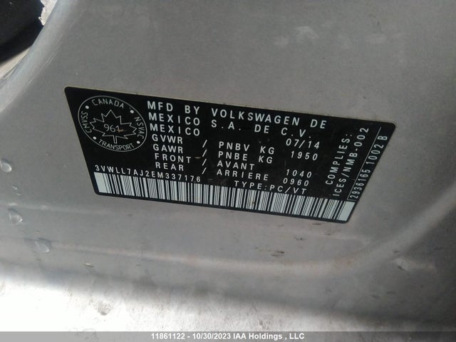 3VWLL7AJ2EM337176 Volkswagen Jetta Sedan Highline
