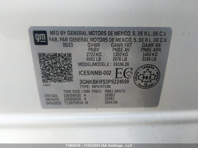Chevrolet BLAZER RS 2023 3GNKBKRS3PS224599 Image 9