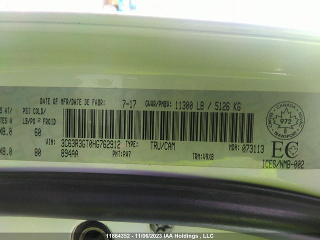 3C63R3GT0HG762912 RAM 3500 St