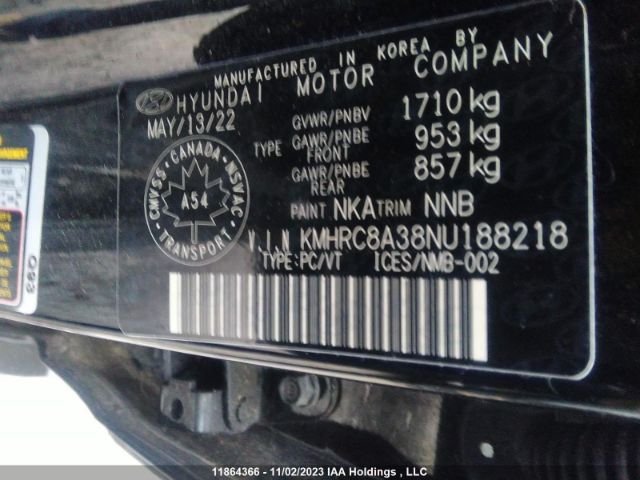 Hyundai Venue Sel/limited 2022 KMHRC8A38NU188218 Image 9