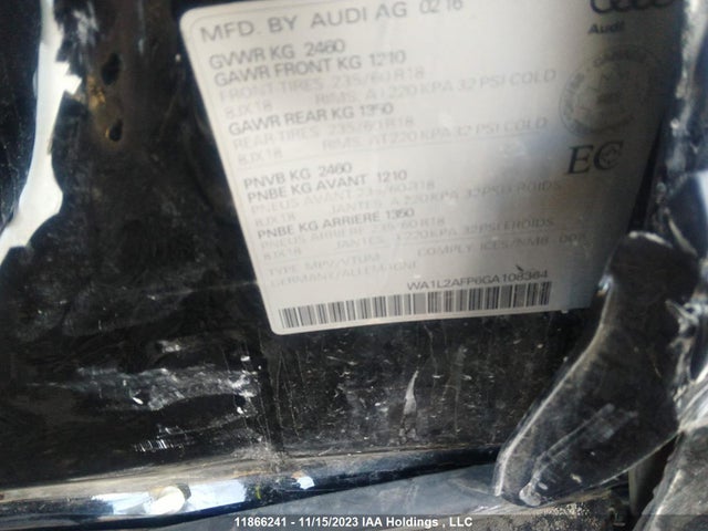 WA1L2AFP6GA108364 Audi Q5 2.0t Progressiv