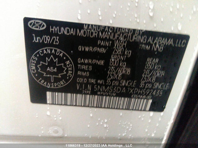 Hyundai Santa Fe Sel Premium 2023 5NMS3DAJXPH592435 Image 9