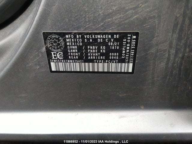 3VWE57BU1MM075421 Volkswagen JETTA SEL