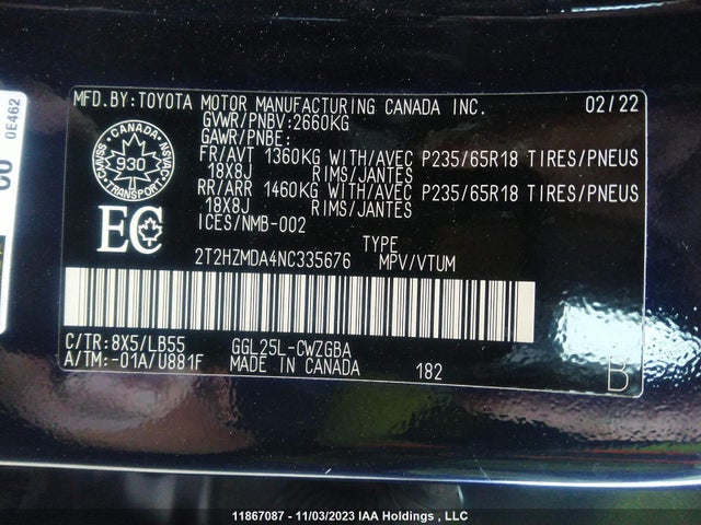 2T2HZMDA4NC335676 Lexus RX 350
