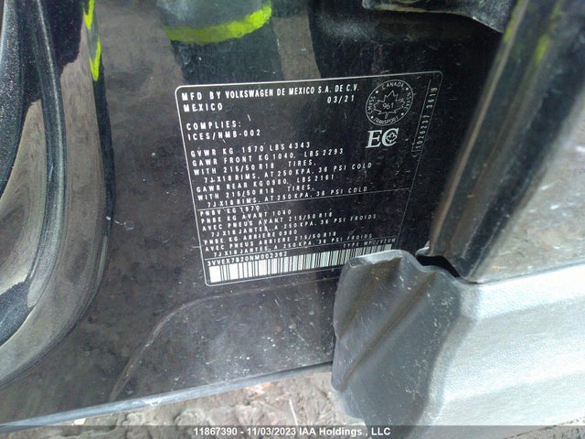 3VVEX7B20NM002362 Volkswagen Taos Comfortline