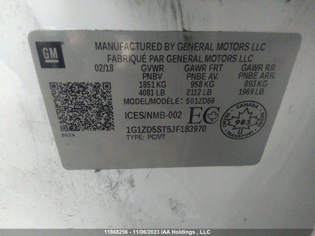 Chevrolet MALIBU LT 2018 1G1ZD5ST5JF183970 Image 9