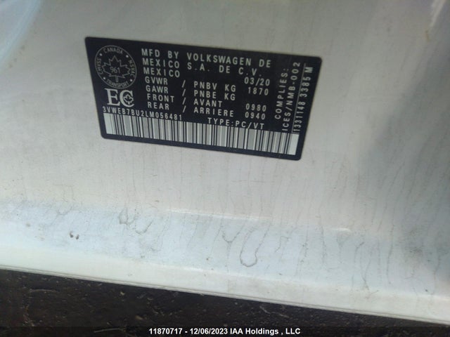 3VWEB7BU2LM056481 Volkswagen Jetta Highline