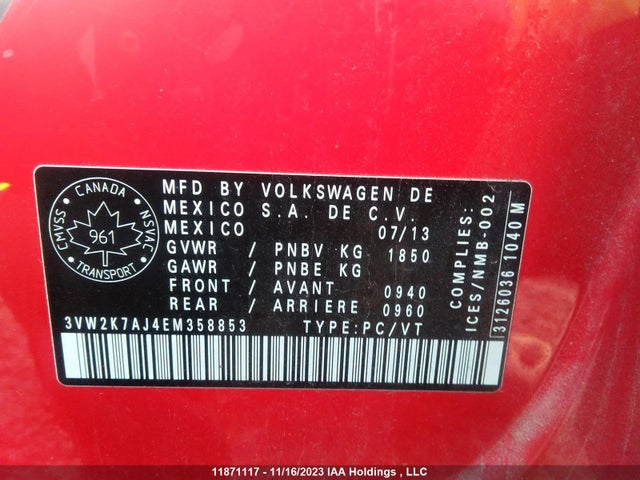 3VW2K7AJ4EM358853 Volkswagen JETTA