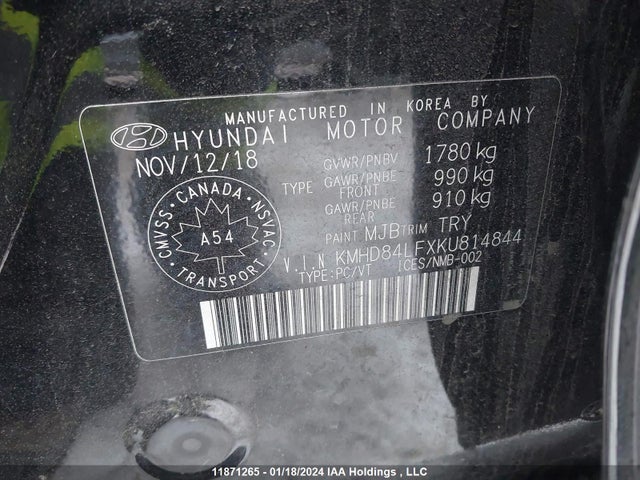 Hyundai Elantra Ultimate 2019 KMHD84LFXKU814844 Image 9