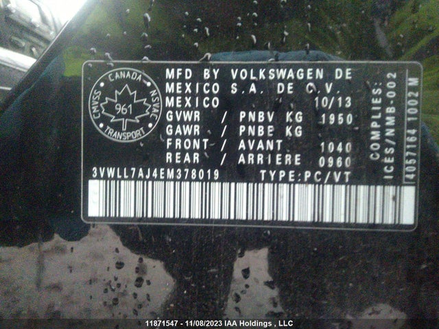 3VWLL7AJ4EM378019 Volkswagen JETTA TDI