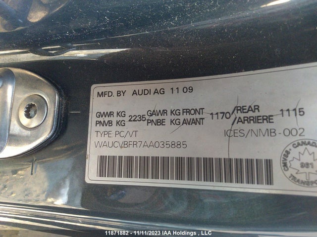 Продаж на аукціоні авто 2010 Audi S5, vin: WAUCVBFR7AA035885, номер лоту: 11871882