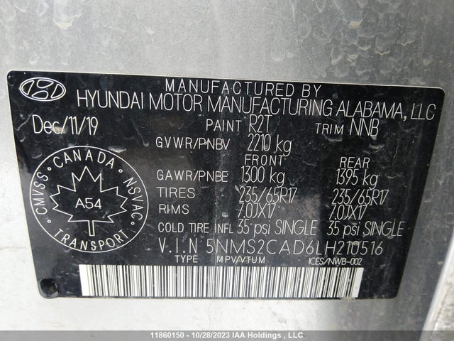 Hyundai Santa Fe Essential 2020 5NMS2CAD6LH210516 Image 9