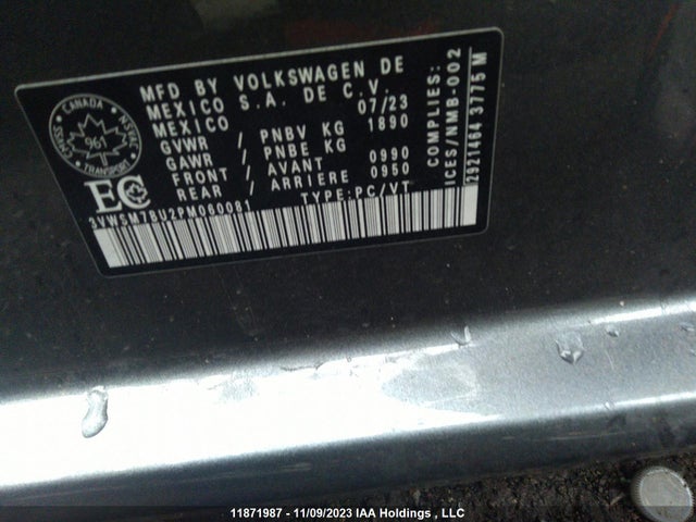 3VWSM7BU2PM060081 Volkswagen Jetta Comfortline