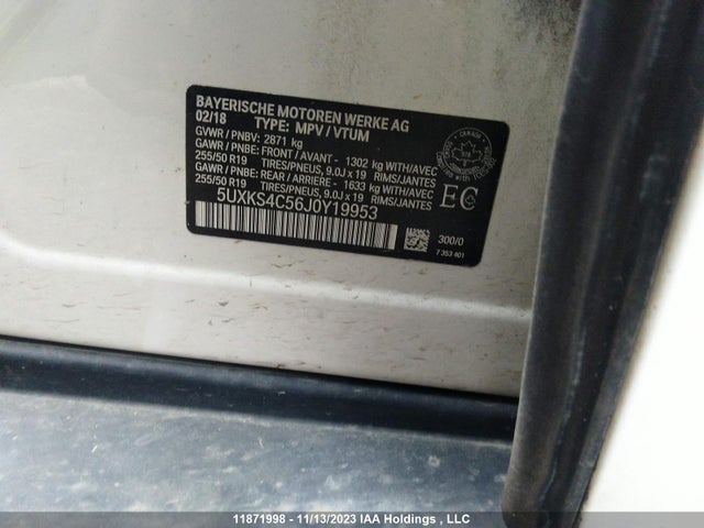 BMW X5 Xdrive35d 2018 5UXKS4C56J0Y19953 Image 9
