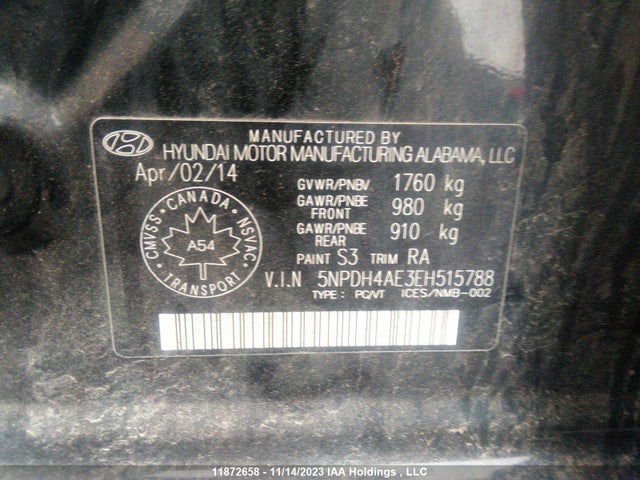 Hyundai ELANTRA GL 2014 5NPDH4AE3EH515788 Image 9