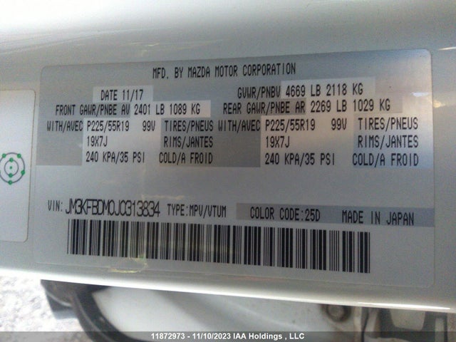JM3KFBDM0J0313834 Mazda CX-5 GT