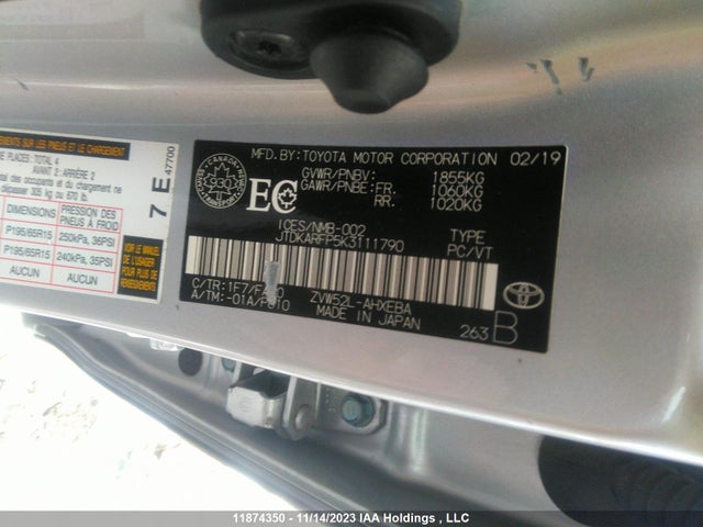 Toyota PRIUS PRIME 2019 JTDKARFP5K3111790 Image 9