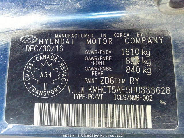 Hyundai ACCENT GL 2017 KMHCT5AE5HU333628 Image 9