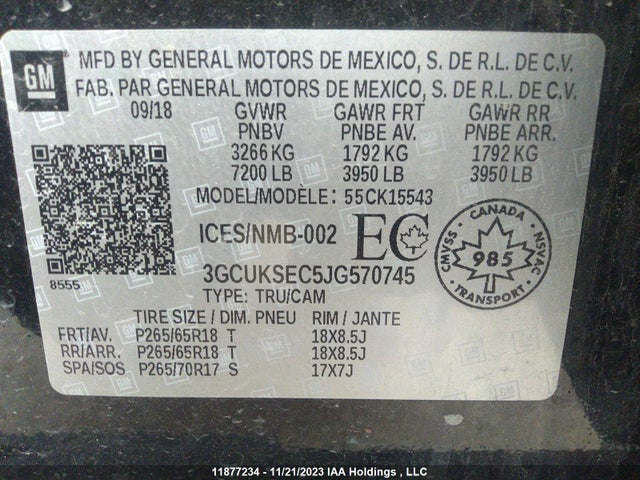 Chevrolet Silverado 1500 Ltz 2018 3GCUKSEC5JG570745 Image 9