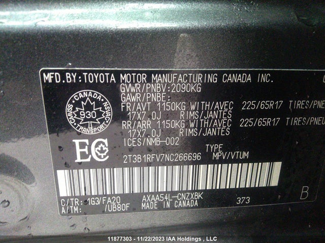 Toyota RAV4 2022 2T3B1RFV7NC266696 Image 9