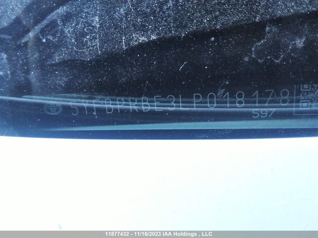 Toyota Corolla Le/l/xle 2020 5YFBPRBE3LP018178 Image 9