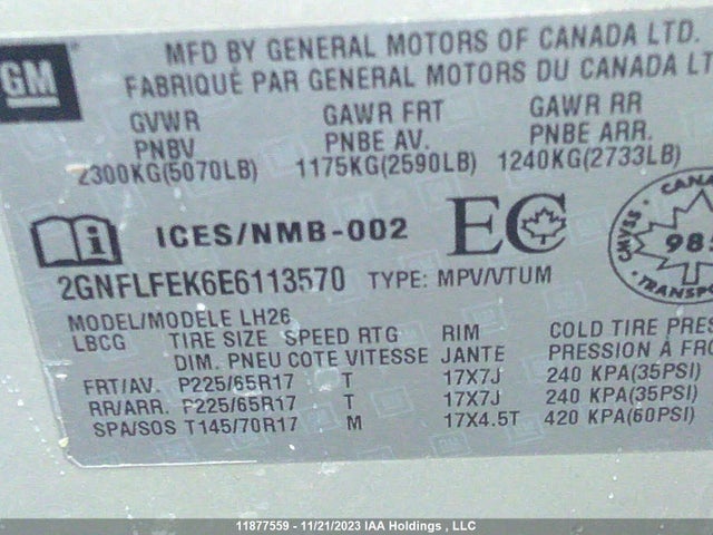 Chevrolet EQUINOX LT 2014 2GNFLFEK6E6113570 Image 9