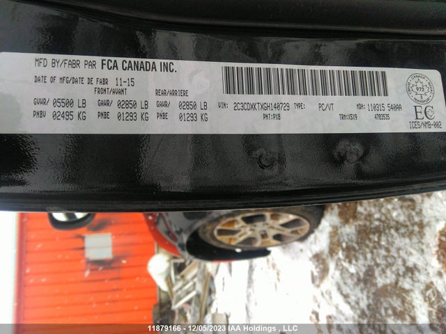 2C3CDXKTXGH140729 Dodge Charger Police