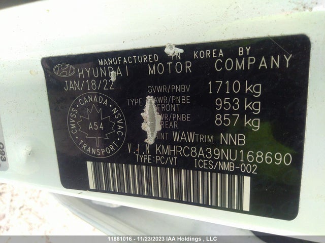 Hyundai Venue Sel/limited 2022 KMHRC8A39NU168690 Image 9