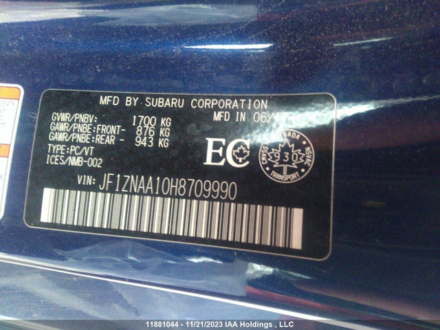 Toyota 86 2017 JF1ZNAA10H8709990 Image 9