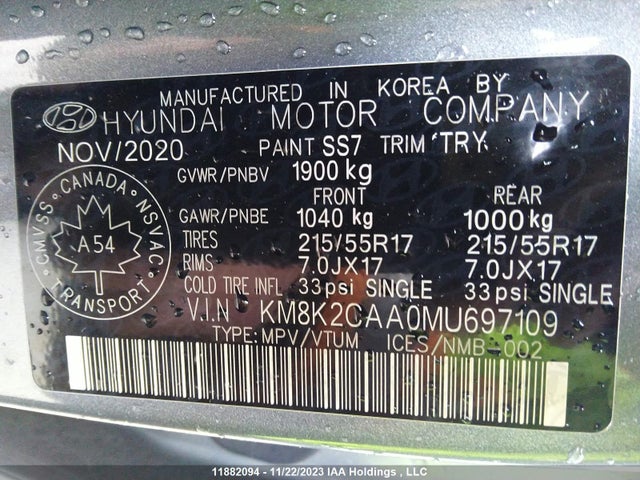 Hyundai Kona Preferred Awd 2021 KM8K2CAA0MU697109 Image 9