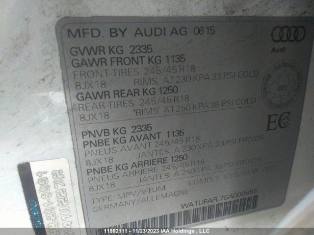 WA1UFAFL7GA000955 Audi A4 Allroad Progressiv