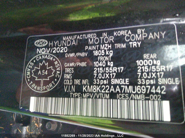 Hyundai Kona Preferred 2021 KM8K22AA7MU697442 Image 9