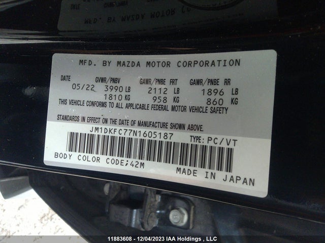 JM1DKFC77N1605187 Mazda Cx-3 Touring