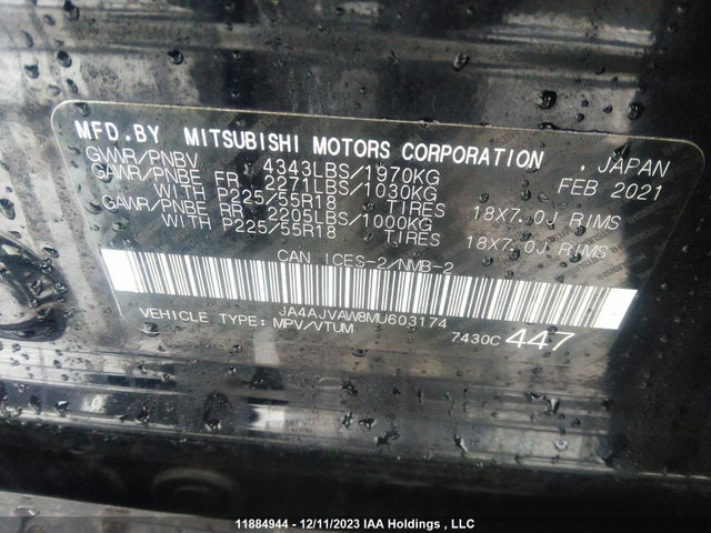 JA4AJVAW8MU603174 Mitsubishi RVR
