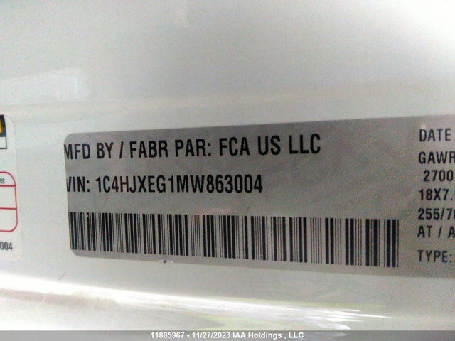 1C4HJXEG1MW863004 Jeep Wrangler Unlimited Sahara