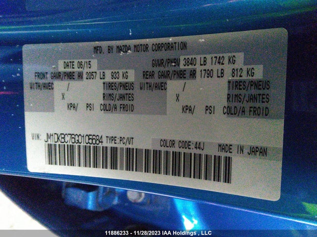 JM1DKBC76G0105684 Mazda Cx-3 Gs