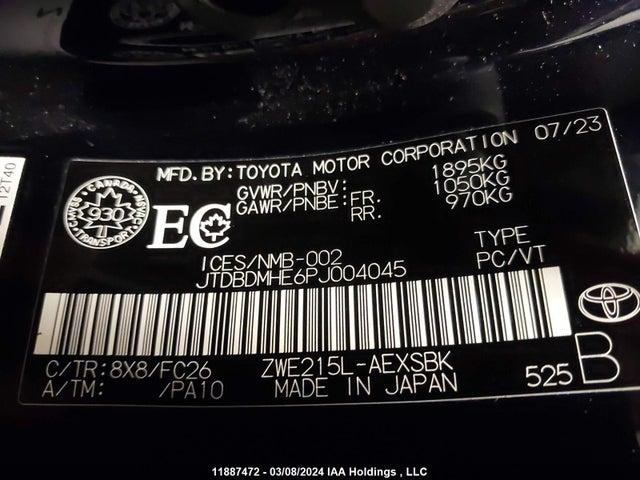 Toyota Corolla Hybrid 2023 JTDBDMHE6PJ004045 Image 9