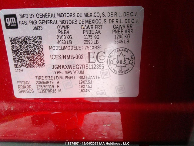 Chevrolet EQUINOX 2024 3GNAXWEG7RS112395 Image 9