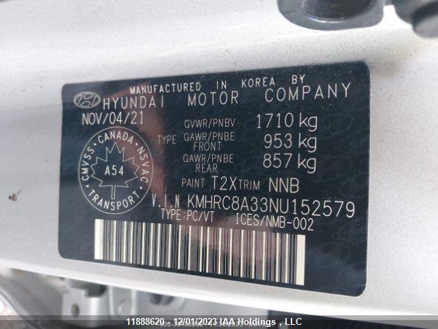 Hyundai Venue Sel/limited 2022 KMHRC8A33NU152579 Image 9