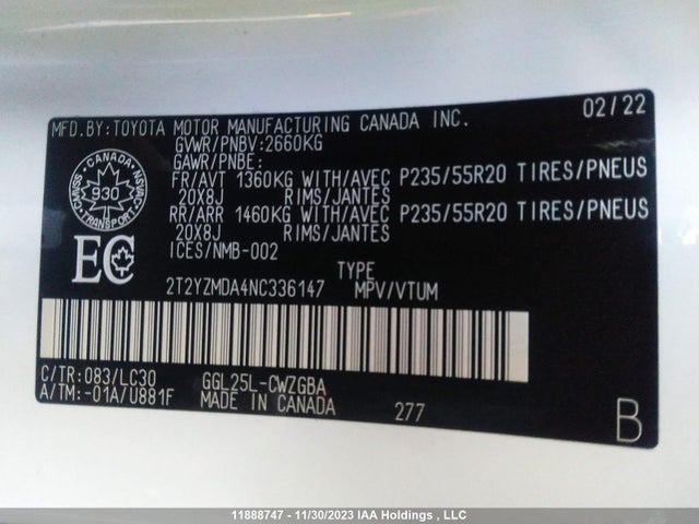 2T2YZMDA4NC336147 Lexus RX 350