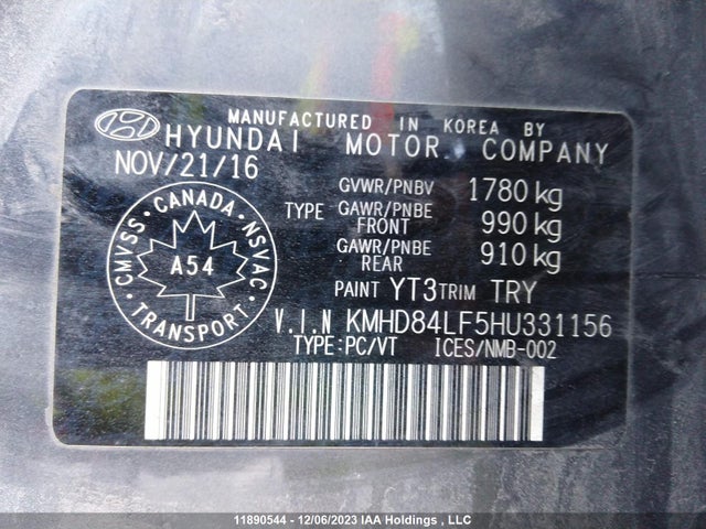 Hyundai ELANTRA GL 2017 KMHD84LF5HU331156 Image 9