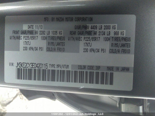 JM3KE2CY3E0420115 Mazda Cx-5 Gs