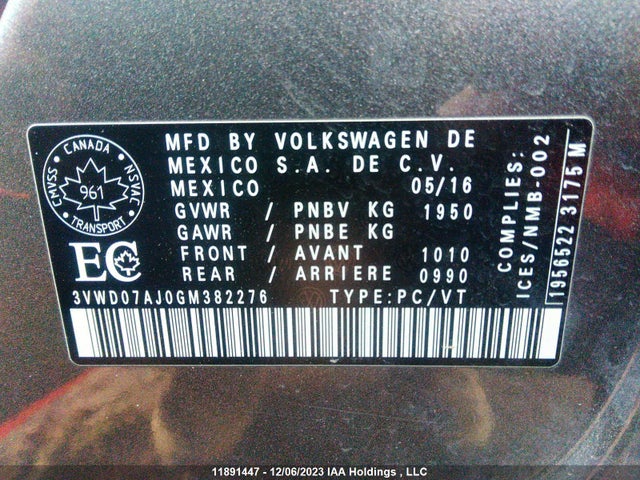 3VWD07AJ0GM382276 Volkswagen JETTA