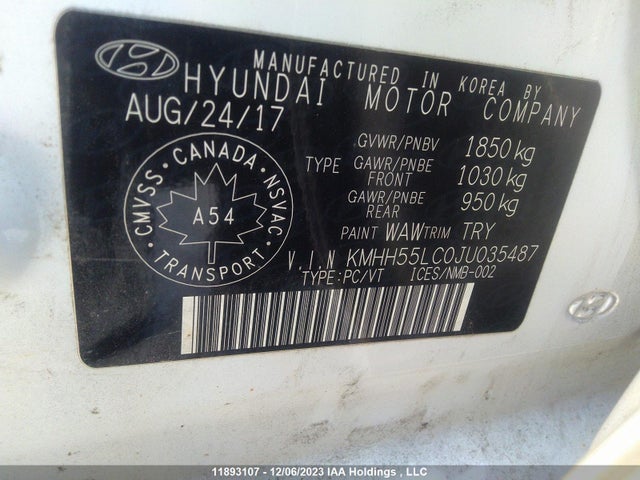 Hyundai t-gdi gamma 2018 KMHH55LC0JU035487 Image 27