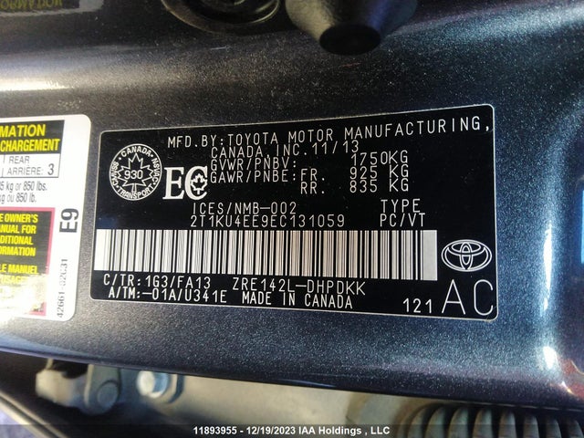 Toyota Matrix 2014 2T1KU4EE9EC131059 Image 9