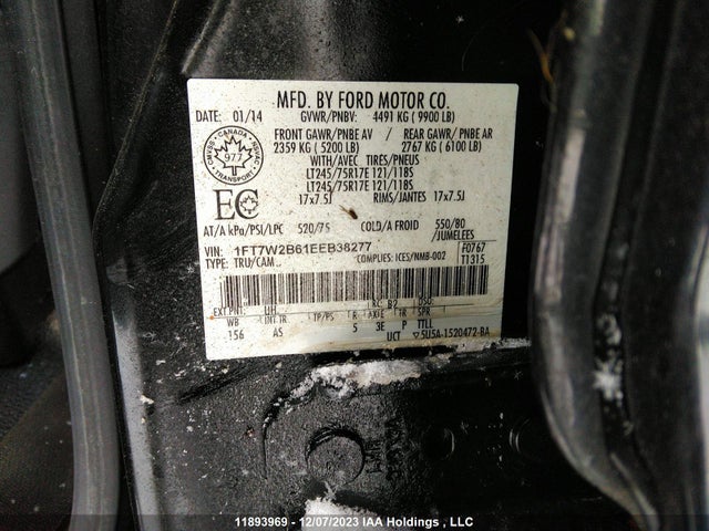 Ford F-250 Xl 2014 1FT7W2B61EEB38277 Image 9