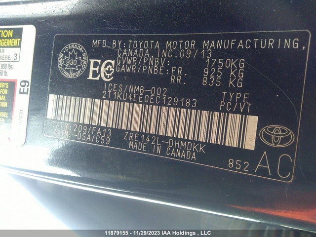 Toyota Matrix Wagon 2014 2T1KU4EE0EC129183 Image 9