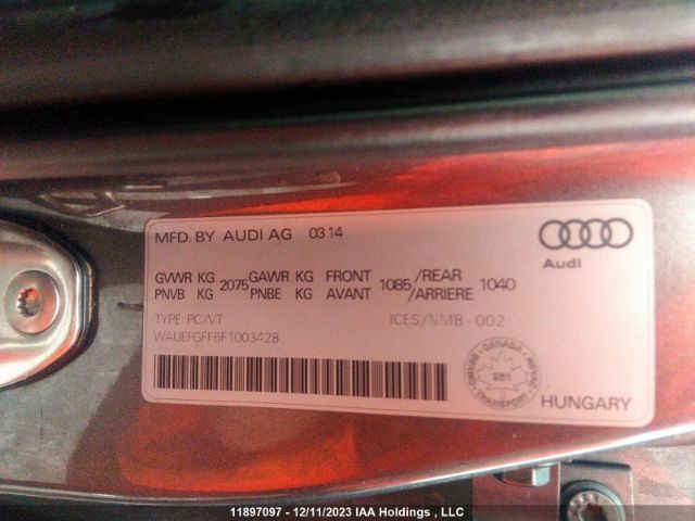 WAUEFGFF6F1003428 Audi A3 2.0t Premium